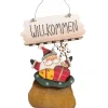 Käthe Wohlfahrt Hängedeko-Schild Weihnachtsmann "Willkommen"