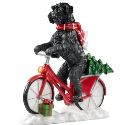 Käthe Wohlfahrt Standfiguren-Schnauzer Auf Fahrrad