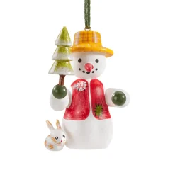Käthes Original Baumschmuck Aus Holz-Schneemann Mit Baum