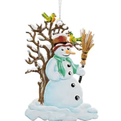 Käthes Original Baumschmuck Aus Zinn-Schneemann Mit Baum