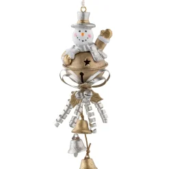 Käthe Wohlfahrt Baumschmuck Aus Metall-Schneemann Mit Glockchen