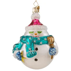 Poesie in Glas Baumschmuck Aus Glas-Schneemann Sunnyboy