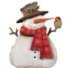 Käthe Wohlfahrt Standfiguren-Schneemanns Rotkehlchen