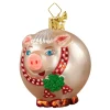 Poesie in Glas Baumschmuck Aus Glas-Schwein (Rund)