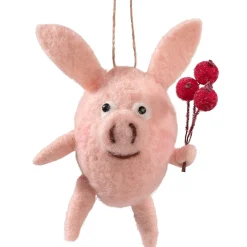 Käthe Wohlfahrt Baumschmuck Aus Filz-Schweinchen Aus Filz