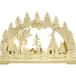 RATAGS Holzdesign Schwibbögen-Schwibbögen "Rehe In Der Abenddammerung", 115V Mit Usb A-Anschluss