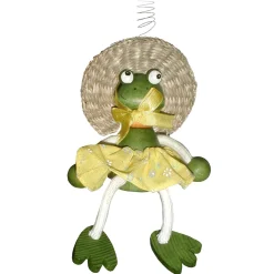 Käthe Wohlfahrt Spielzeug-Schwingfigur "Frosch Mit Kleidchen"