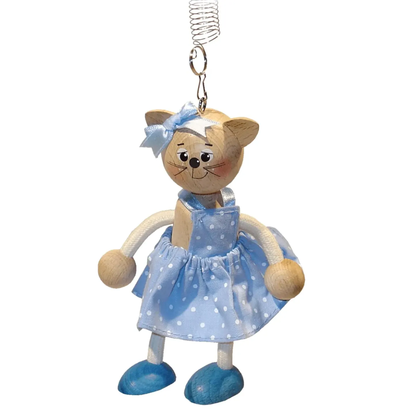Käthe Wohlfahrt Spielzeug-Schwingfigur "Katzenmadchen"