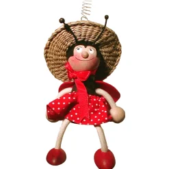 Käthe Wohlfahrt Spielzeug-Schwingfigur "Marienkafer Mit Kleidchen"
