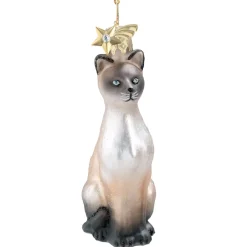 Poesie in Glas Baumschmuck Aus Glas-Siamkatze
