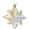 Poesie in Glas Baumschmuck Aus Glas-Stern Silber-Gold