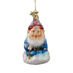 Poesie in Glas Baumschmuck Aus Glas-Stolzer Gartenzwerg