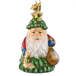 Poesie in Glas Baumschmuck Aus Glas-Tannen-Weihnachtsmann