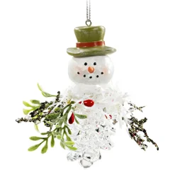Käthe Wohlfahrt Baumschmuck Aus Acrylglas-Tannenzapfen Mit Schneemann