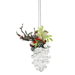 Käthe Wohlfahrt Baumschmuck Aus Acrylglas-Tannenzapfen Mit Vogel