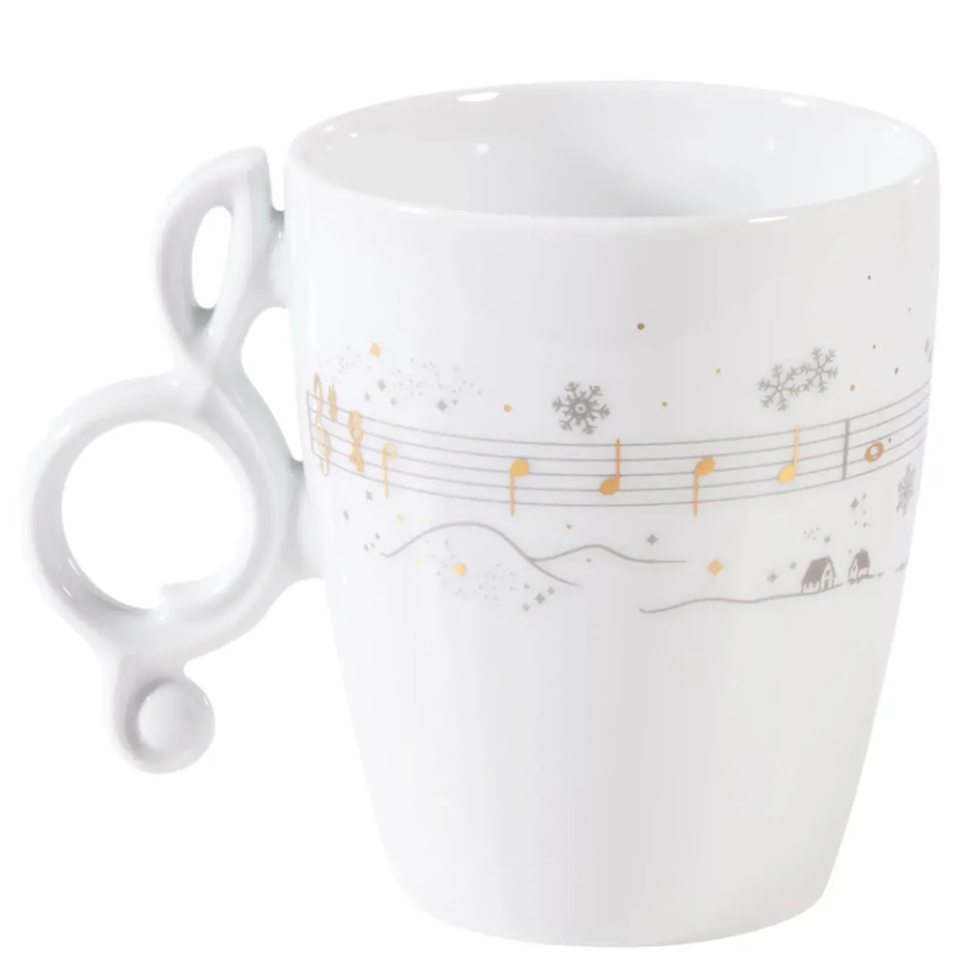 Meissen Porzellan Tischdeko-Tasse "Leise Rieselt Der Schnee"