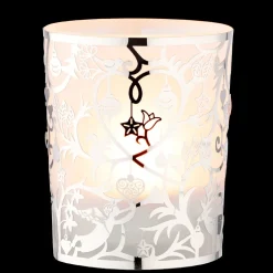 Käthe Wohlfahrt Kerzen & Teelichthalter-Teelichtglas "Waldweihnacht", Silber