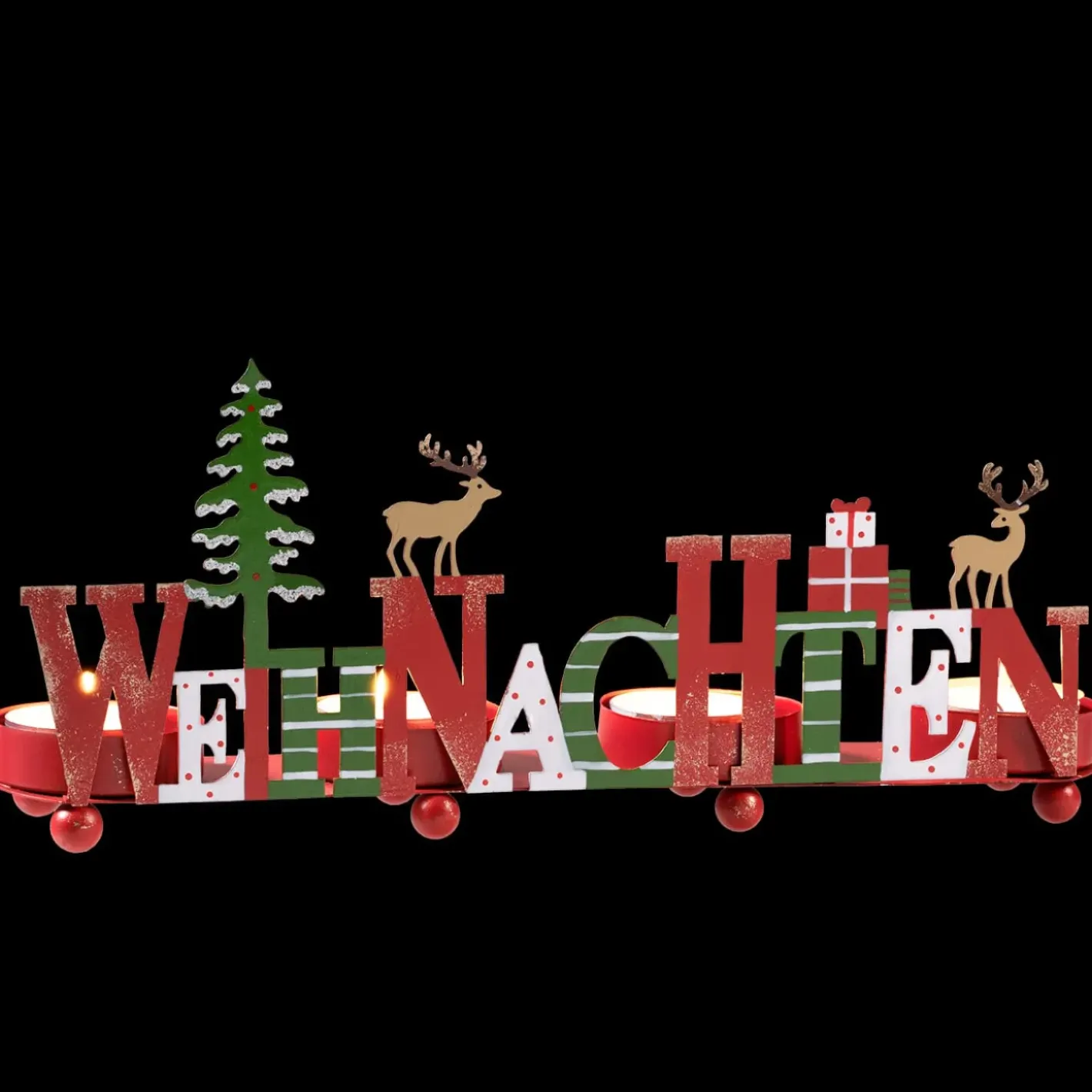 Käthe Wohlfahrt Kerzen & Teelichthalter-Teelichthalter "Leuchtende Weihnachten"