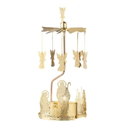 Käthe Wohlfahrt Kerzen & Teelichthalter-Teelicht-Karussel "Heilige Familie", Gold