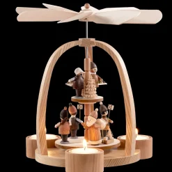 Käthe Wohlfahrt Pyramiden-Teelicht-Pyramide "Weihnachtsmann Mit Striezelkinder"