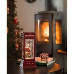 KONSTSMIDE Standfiguren-Telefonzelle Mit Weihnachtsmann