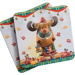 Käthe Wohlfahrt Tischdeko-Untersetzer "Rudi, Der Weihnachtselch", 4Er Set