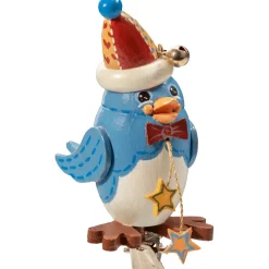 Käthes Original Baumschmuck Aus Holz-Vogel Mit Clip, Blau