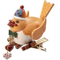Käthes Original Baumschmuck Aus Holz-Vogel Mit Clip, Gelb