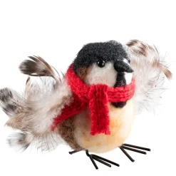Käthe Wohlfahrt Standfiguren-Vogel Mit Schal Aus Filz