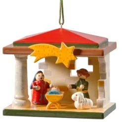 Käthes Original Baumschmuck Aus Holz-Weihnachtskrippe