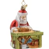 Poesie in Glas Baumschmuck Aus Glas-Weihnachtsmann Als Backer