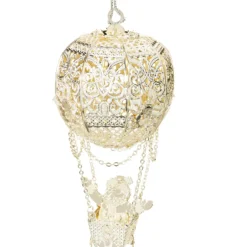 Käthe Wohlfahrt Baumschmuck Aus Messing-Weihnachtsmann Im Ballon, Versilbert
