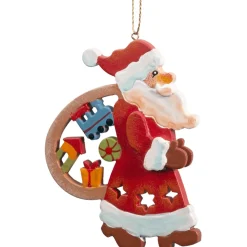Käthes Original Baumschmuck Aus Holz-Weihnachtsmann Mit Geschenkesack