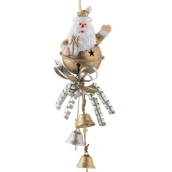 Käthe Wohlfahrt Baumschmuck Aus Metall-Weihnachtsmann Mit Glockchen