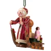 Käthes Original Baumschmuck Aus Holz-Weihnachtsmann Mit Schlitten