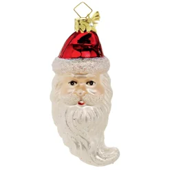 Poesie in Glas Baumschmuck Aus Glas-Weihnachtsmann-Kopf