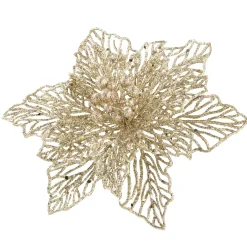 Käthe Wohlfahrt Baumschmuck Aus Kunststoff-Weihnachtsstern Mit Clip, Gold