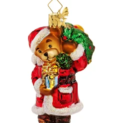 Poesie in Glas Baumschmuck Aus Glas-Weihnachtsteddy