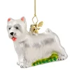 Poesie in Glas Baumschmuck Aus Glas-West Highland Terrier (Westie)