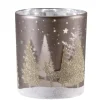 Käthe Wohlfahrt Kerzen & Teelichthalter-Windlicht "Hirsche Im Wald" Taupe, 10Cm