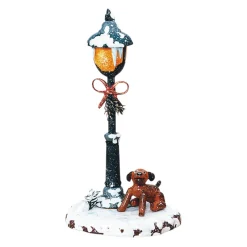 Hubrig Volkskunst Hubrig Miniaturen-Winterkinder Bello Unter Der Laterne