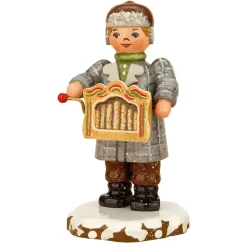 Hubrig Volkskunst Hubrig Miniaturen-Winterkinder Drehorgelspieler