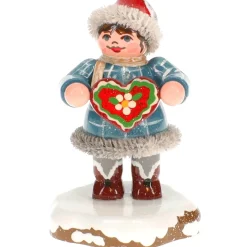 Hubrig Volkskunst Hubrig Miniaturen-Winterkinder Tinchens Lebkuchenherz