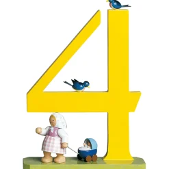 WENDT & KÜHN Wendt & Kühn Kollektion-Zahl "4" Madchen Mit Puppenwagen